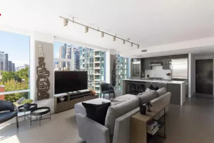 Living Room Photo of 805 1455 Howe Street, Vancouver, BC