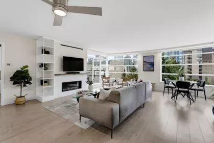 Living Room Photo of PH2-802 1225 Barclay Street, Vancouver, BC