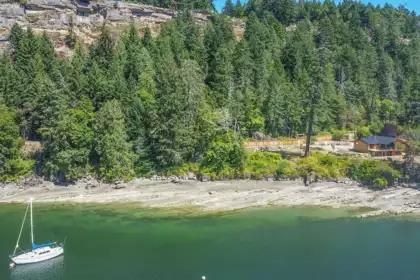 Front exterior of 479 Montague Park Road, Galiano Island, BC