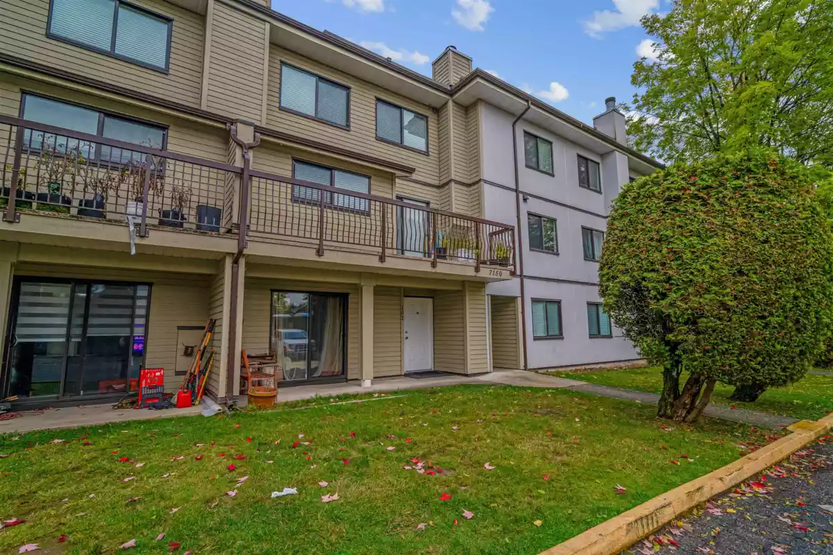 Exterior Rear Photo of 102 7150 133 Street, Surrey, BC