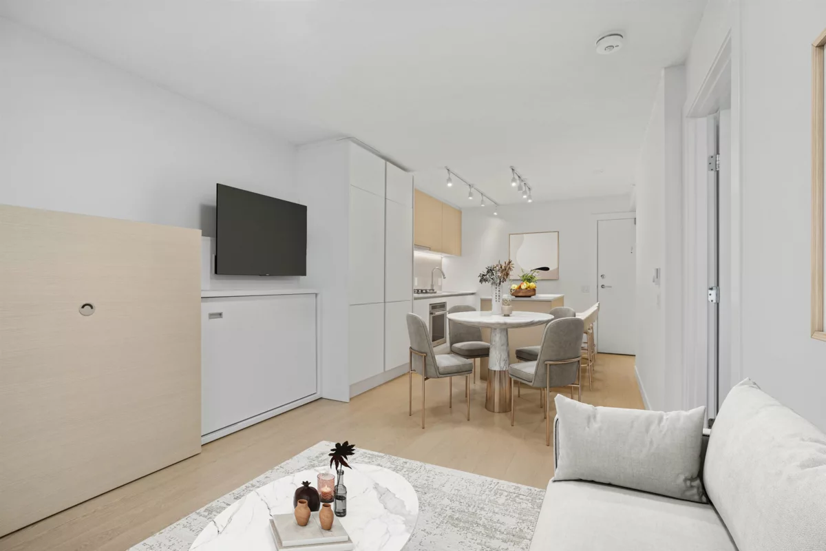 Living Room Photo of 2607 908 Quayside Drive, New Westminster, BC