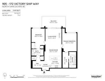 Outdoor Deck Photo of 905 172 Victory Ship Way, North Vancouver, BC