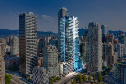 Aerial View of 3103 1335 Howe Street, Vancouver, BC