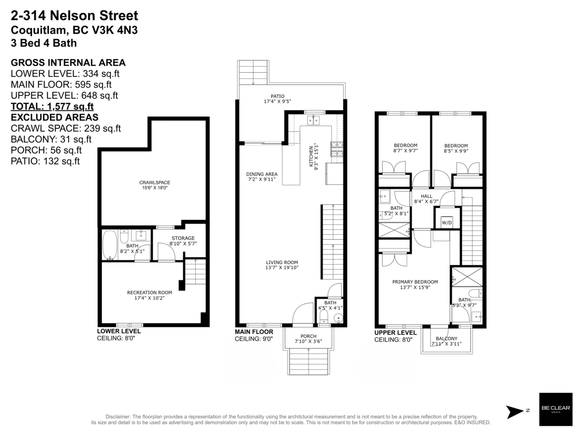 Backyard Photo of 2 314 Nelson Street, Coquitlam, BC