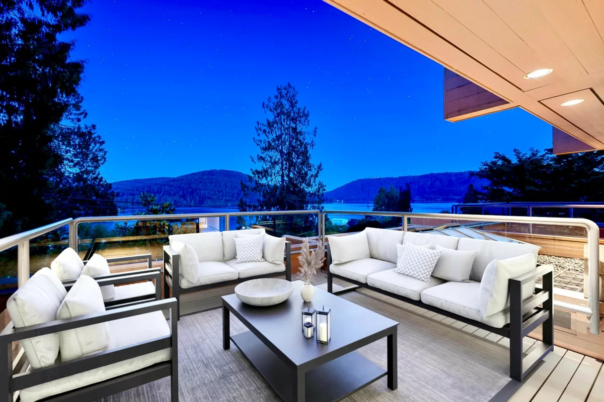 Aerial View of 687 Beachview Drive, North Vancouver, BC