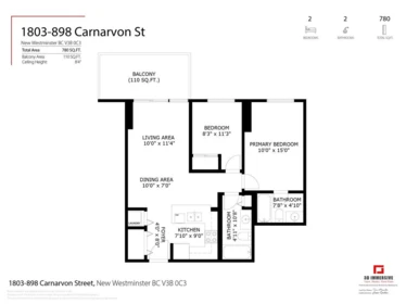 Outdoor Patio Photo of 1803 898 Carnarvon Street, New Westminster, BC