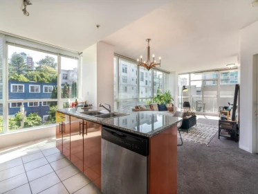 Kitchen Island Photo of 401 138 E Esplanade, North Vancouver, BC