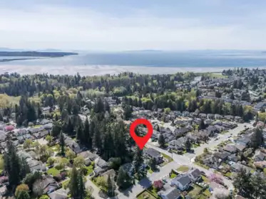 Aerial View of 980 164 Street, White Rock, BC