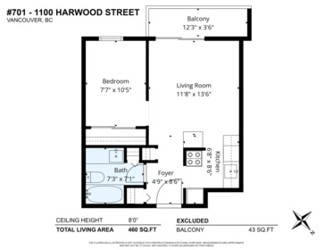 Hallway Photo of 701 1100 Harwood Street, Vancouver, BC