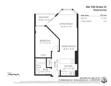 Entry Foyer Photo of 206 950 Drake Street, Vancouver, BC