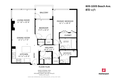 805 1005 Beach Avenue, Vancouver, BC, Vancouver — Apartment/Condo for sale