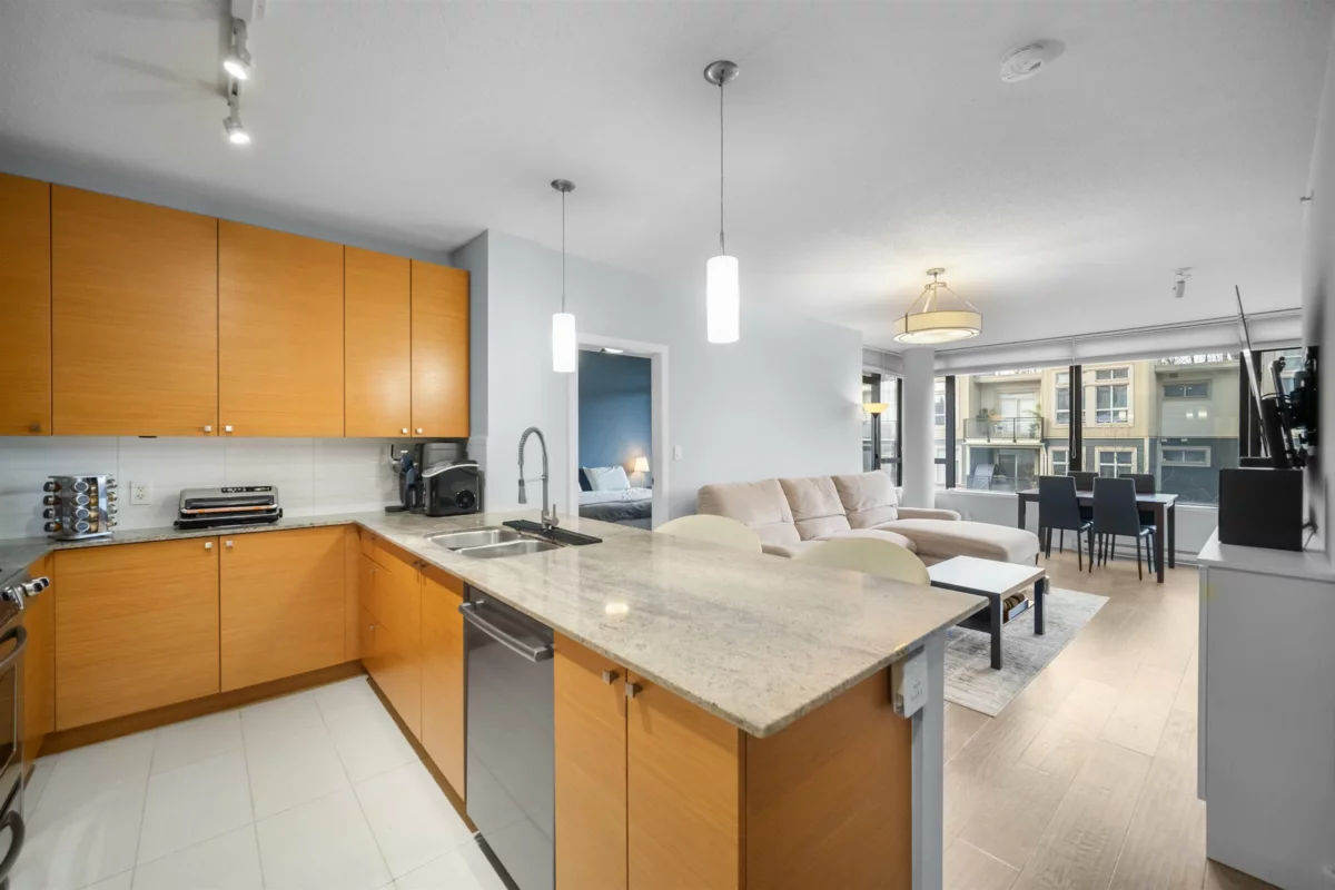 Living Room Photo of 205 110 Brew Street, Port Moody, BC