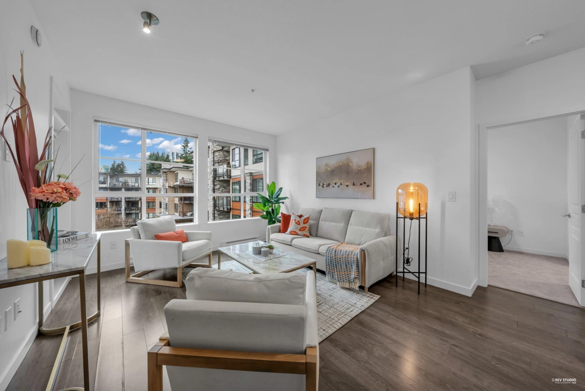 Living Room Photo of 411 1152 Windsor Mews, Coquitlam, BC