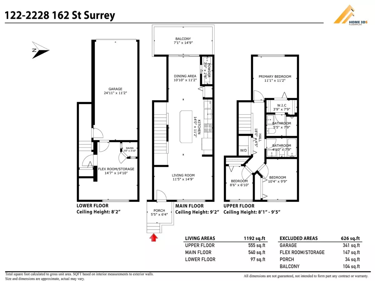 Living Room Photo of 122 2228 162 Street, Surrey, BC