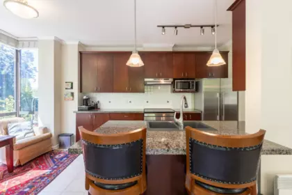 Kitchen Island Photo of 301 1580 Martin Street, White Rock, BC