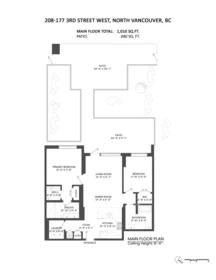 Aerial View of 208 177 W 3rd Street, North Vancouver, BC