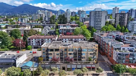 Aerial View of 306 124 W 3rd Street, North Vancouver, BC