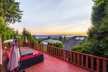 Aerial View of 4350 Starlight Way, North Vancouver, BC