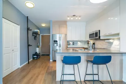 Kitchen Island Photo of 409 210 Lebleu Street, Coquitlam, BC