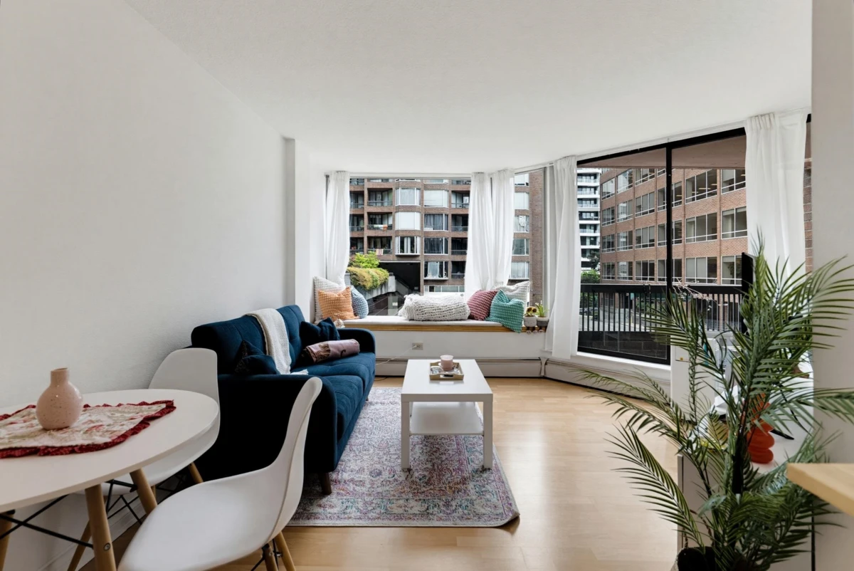 Living Room Photo of 214 1330 Burrard Street, Vancouver, BC