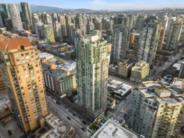 Aerial View of 2401 1188 Howe Street, Vancouver, BC