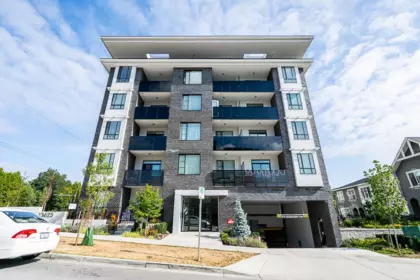 Aerial View of 414 13623 81a Avenue, Surrey, BC