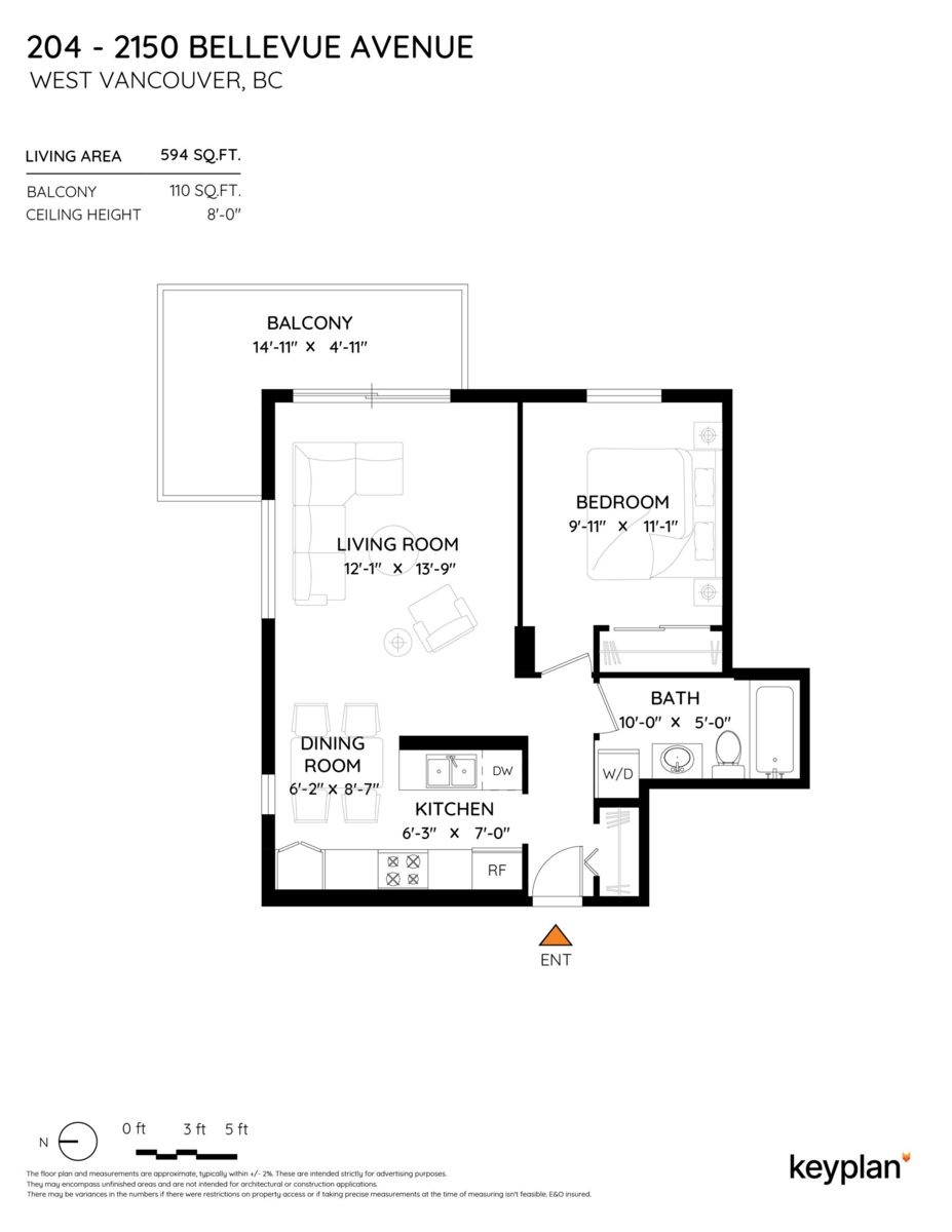 Entry Foyer Photo of 204 2150 Bellevue Avenue, West Vancouver, BC