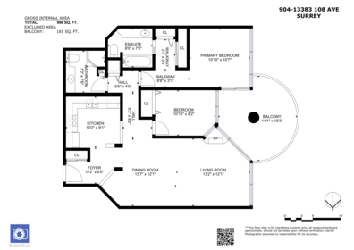 Hallway Photo of 904 13383 108 Avenue, Surrey, BC
