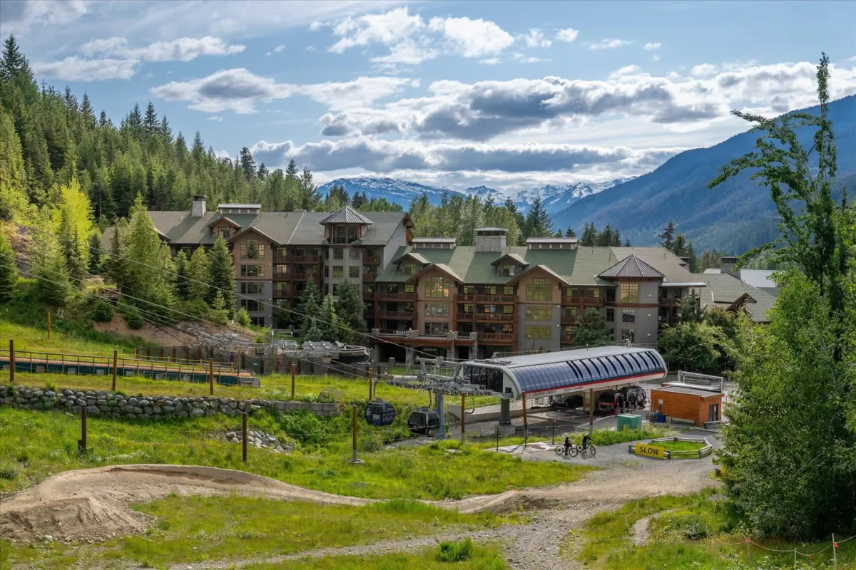 Aerial View of 208 2202 Gondola Way, Whistler, BC