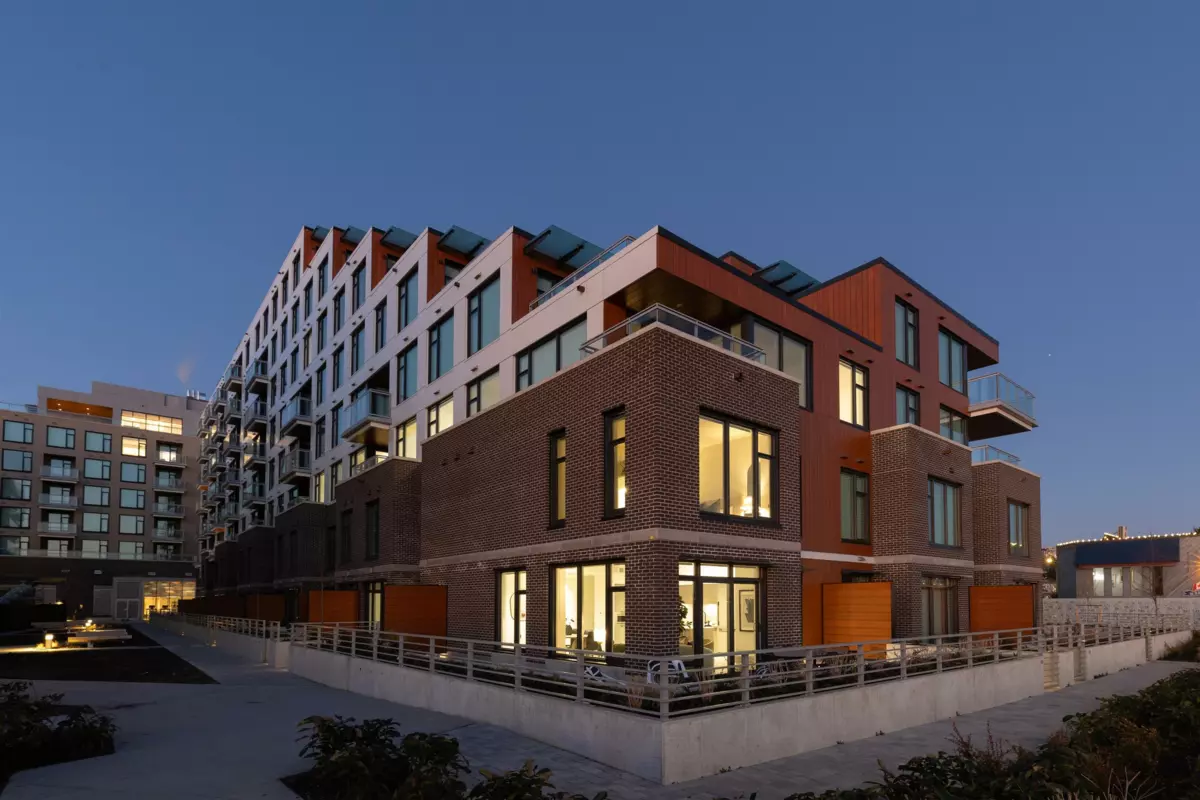Aerial View of 112 755 Harbourside Drive, North Vancouver, BC
