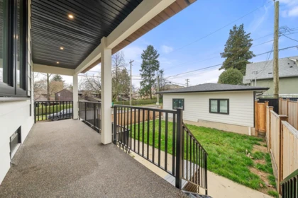 Aerial View of 3483 Adanac Street, Vancouver, BC