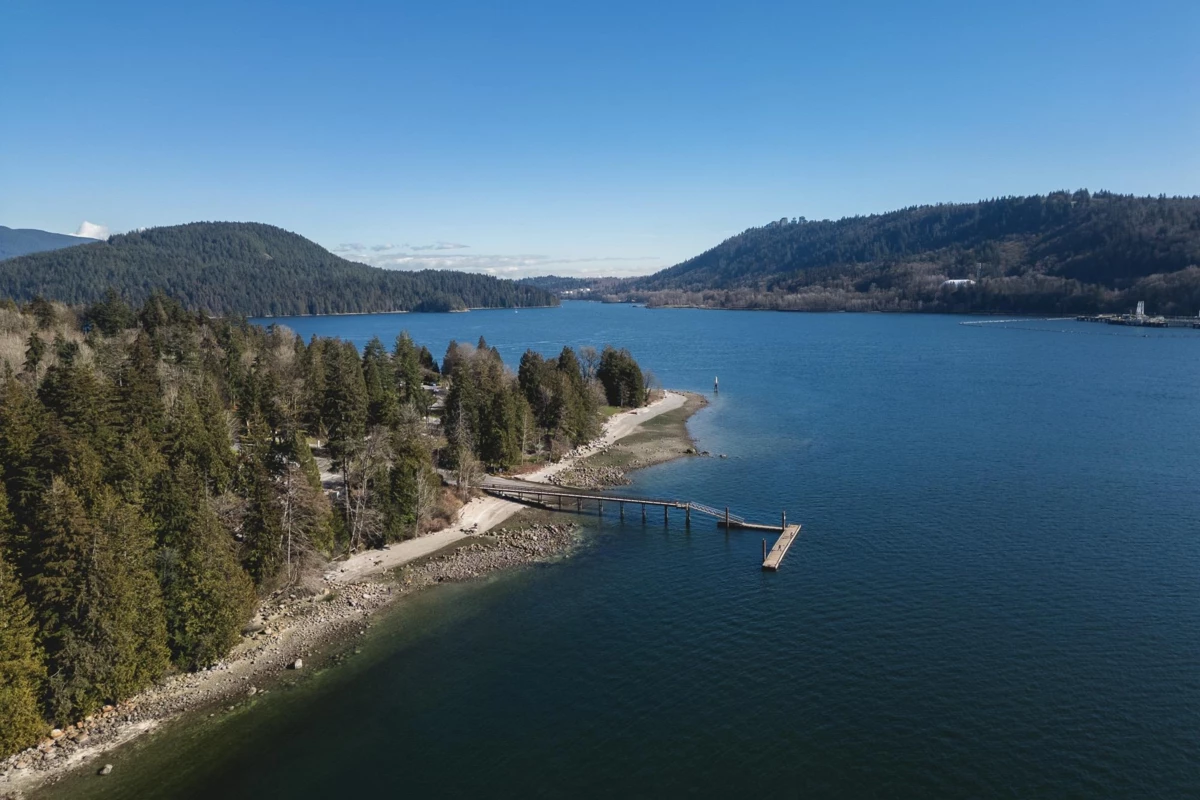 Aerial View of 104 3825 Cates Landing Way, North Vancouver, BC