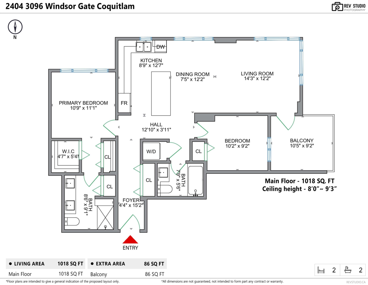 Outdoor Deck Photo of 2404 3096 Windsor Gate, Coquitlam, BC