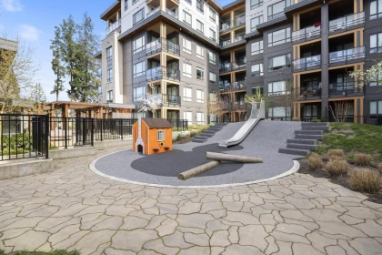 Aerial View of 208 741 Anskar Court, Coquitlam, BC