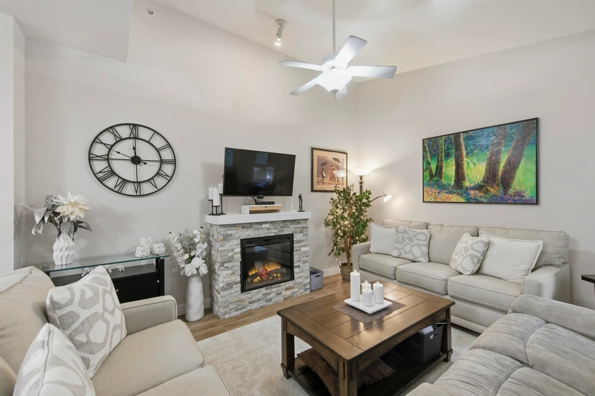 Family Room Photo of 408 100 Capilano Road, Port Moody, BC