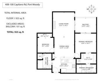 Entry Foyer Photo of 408 100 Capilano Road, Port Moody, BC