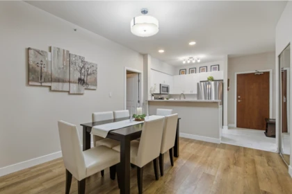 Kitchen Island Photo of 408 100 Capilano Road, Port Moody, BC