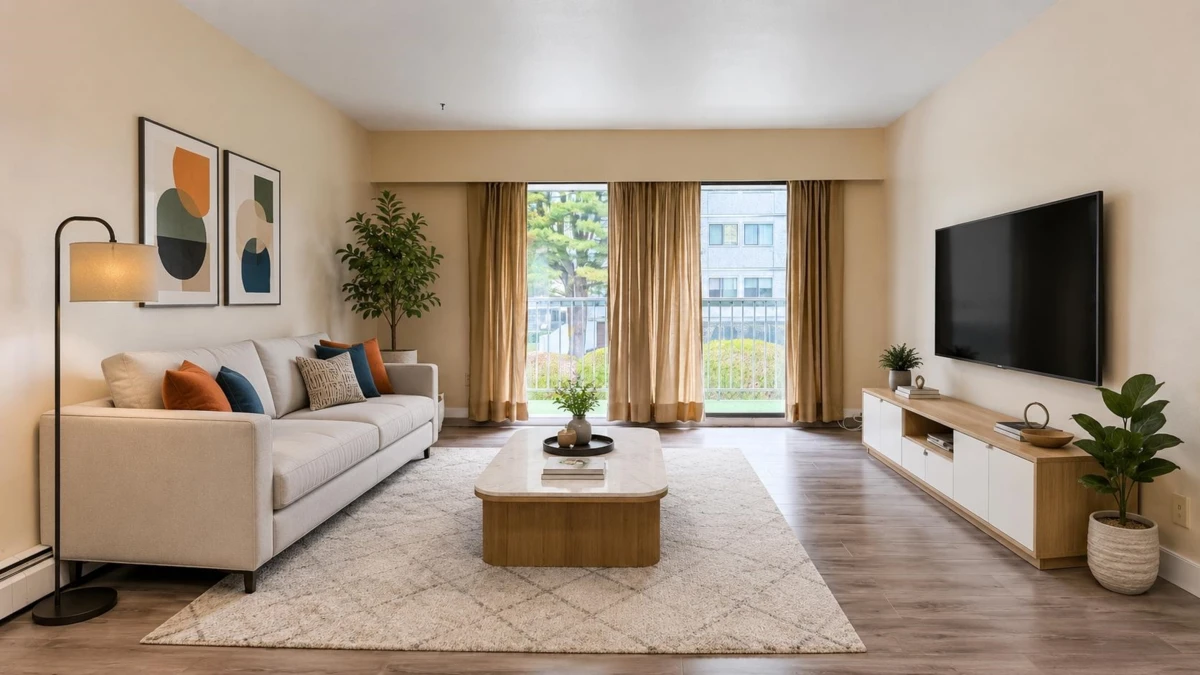 Living Room Photo of 102 6380 Buswell Street, Richmond, BC