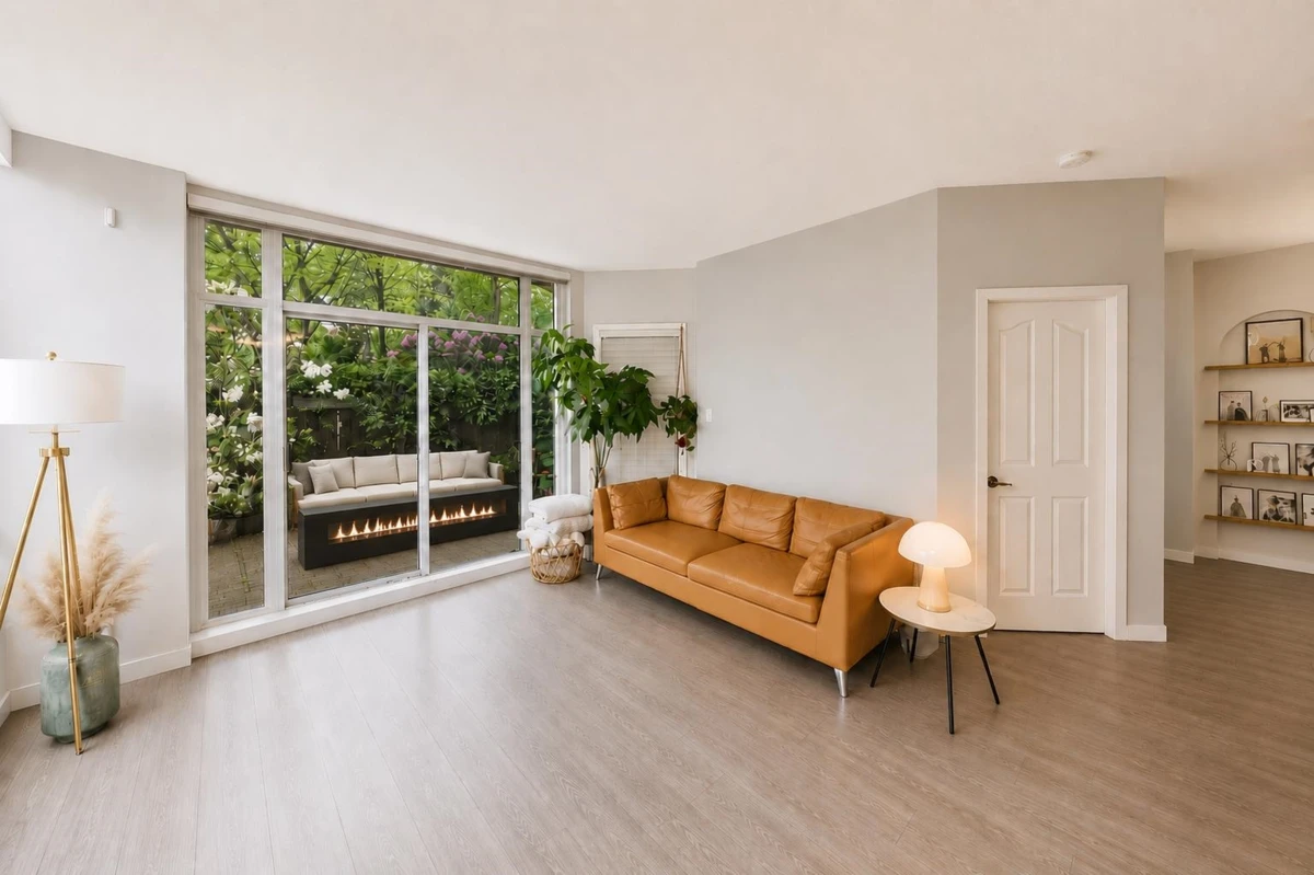 Living Room Photo of 101 7108 Edmonds Street, Burnaby, BC