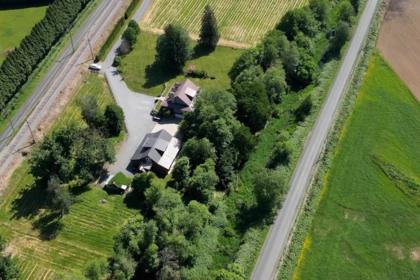 Aerial View of 5395 Hooge Road, Sardis - Greendale, BC