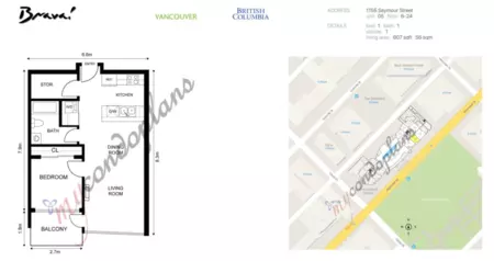 1705 1155 Seymour Street, Vancouver, BC, Vancouver — Apartment/Condo for sale