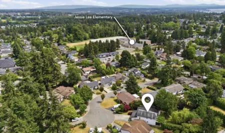 Aerial View of 2161 153a Street, Surrey, BC