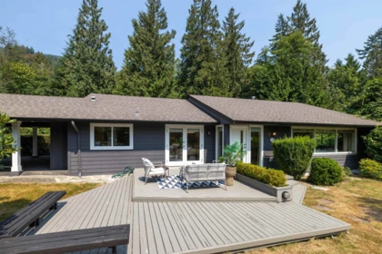Aerial View of 3420 Rockview Place, West Vancouver, BC