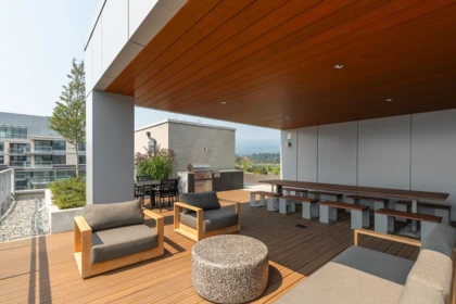 Outdoor Deck Photo of 107 755 Harbourside Drive, North Vancouver, BC