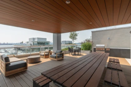 Outdoor Patio Photo of 107 755 Harbourside Drive, North Vancouver, BC