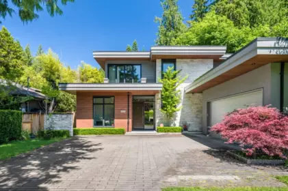 Aerial View of 3430 Aintree Drive, North Vancouver, BC