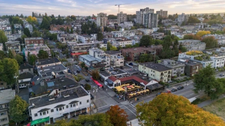Aerial View of 2240 York Avenue, Vancouver, BC