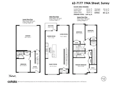62 7177 194a Street, Surrey, BC, Surrey — Townhouse for sale