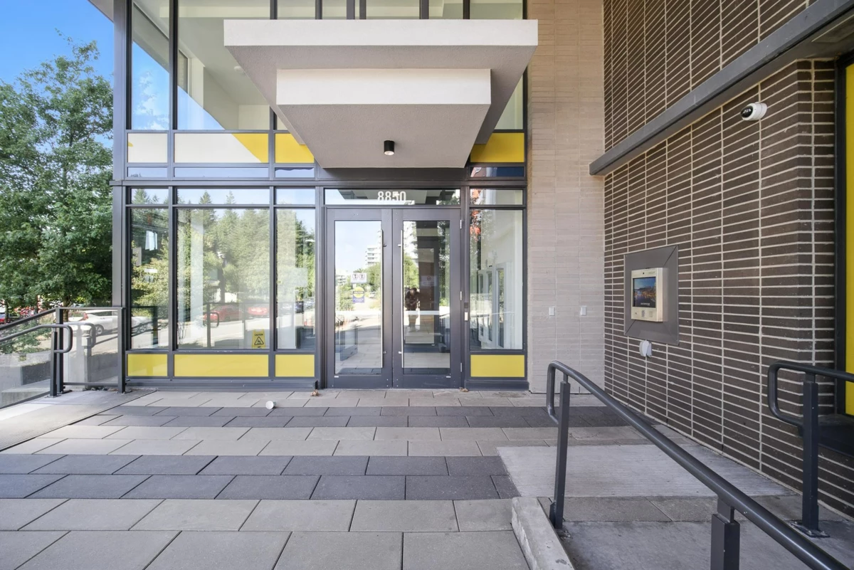 Aerial View of 1106 8850 University Crescent, Burnaby, BC