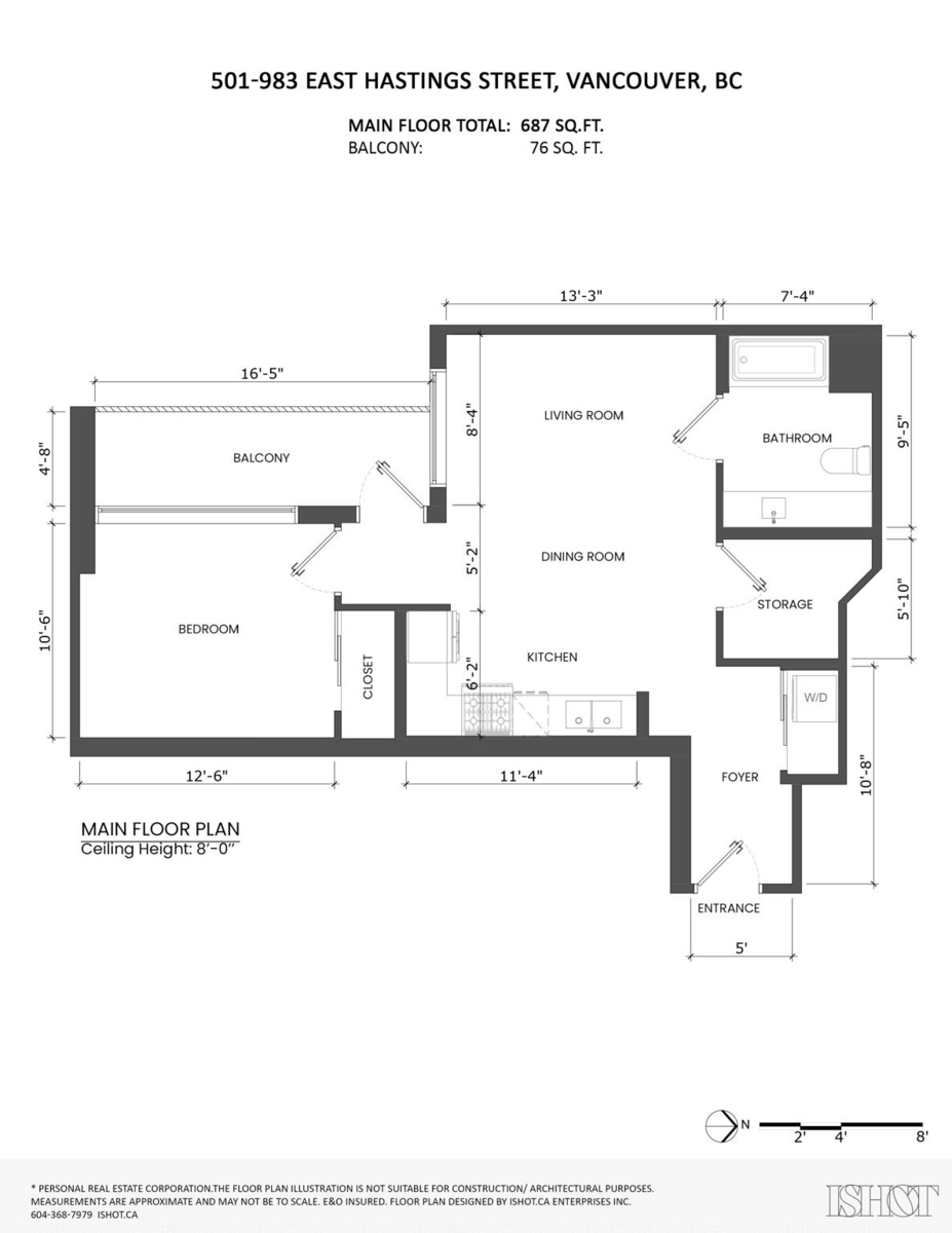 Guest Bathroom Photo of 501 983 E Hastings Street, Vancouver, BC